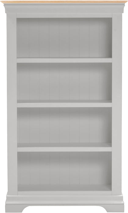 Bordeaux Wooden Bookcase, Pebble Grey
