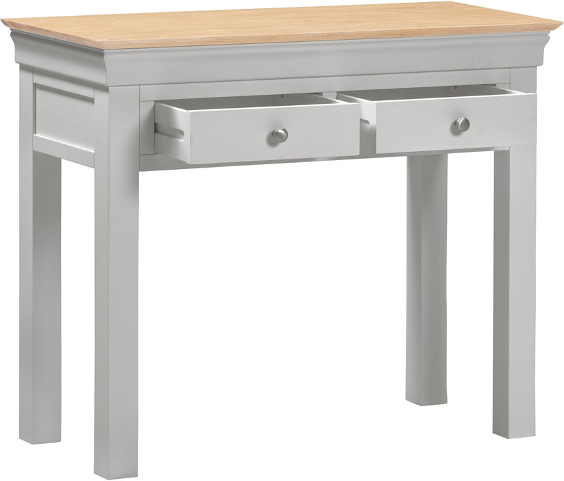 Bordeaux 2 Drawer Console Table, Pebble Grey
