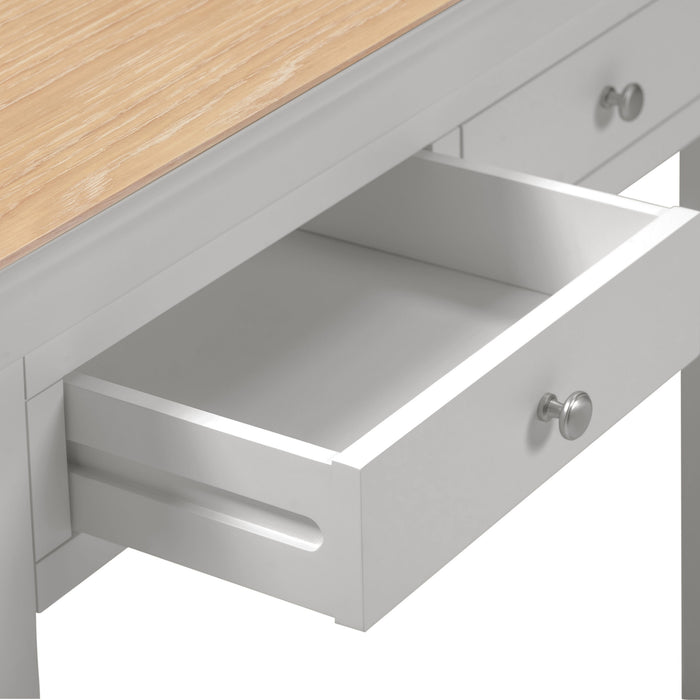 Bordeaux 2 Drawer Console Table, Pebble Grey