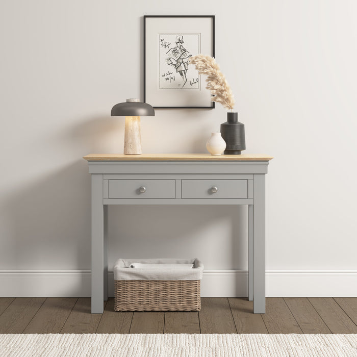 Bordeaux 2 Drawer Console Table, Pebble Grey