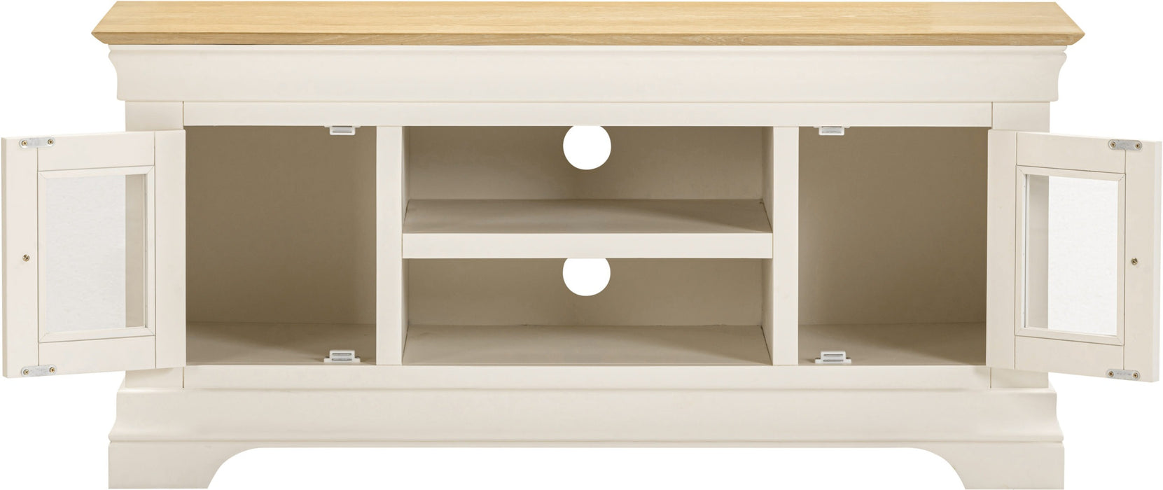 Bordeaux Small 2 Door TV Stand, Ivory