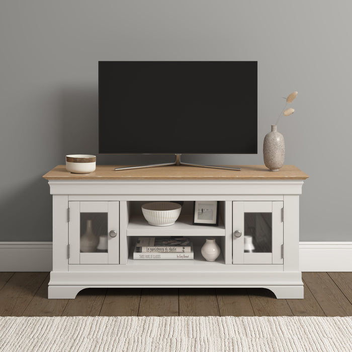Bordeaux Small 2 Door TV Stand, Ivory