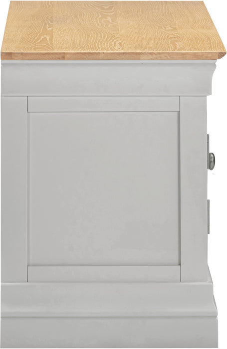 Bordeaux Small 2 Door TV Stand, Pebble Grey