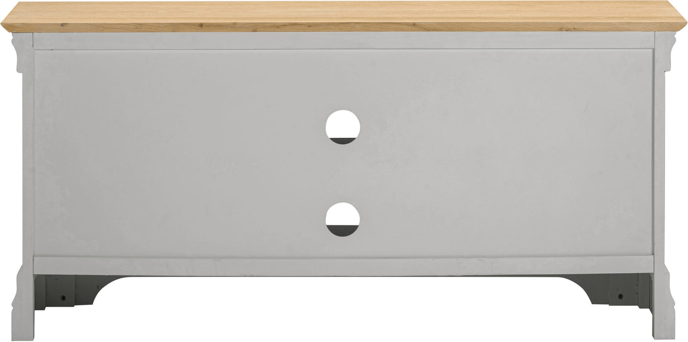 Bordeaux Small 2 Door TV Stand, Pebble Grey