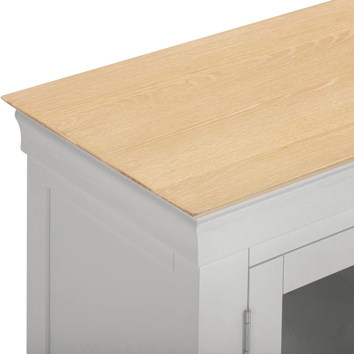 Bordeaux 2 Door TV Stand, Pebble Grey
