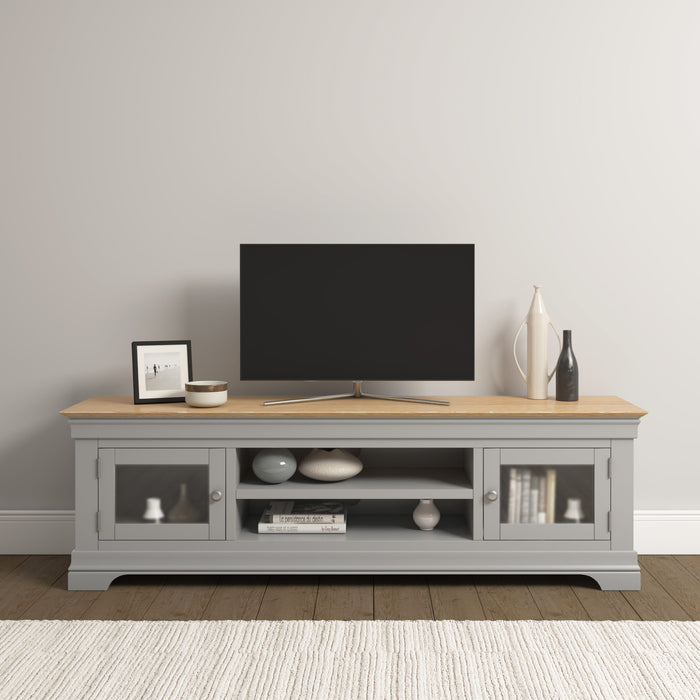 Bordeaux 2 Door TV Stand, Pebble Grey