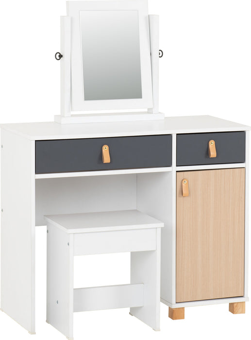 Brooklyn Dressing Table - Oak Effect/ Grey
