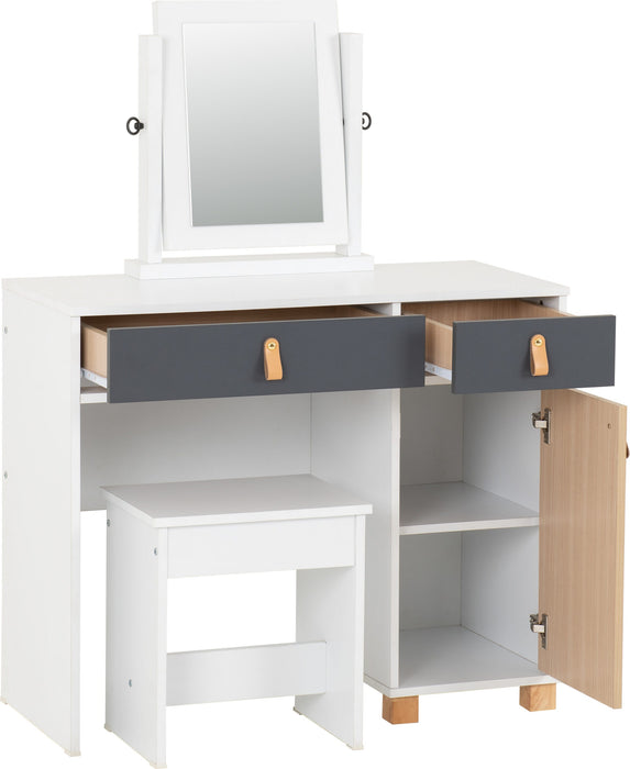 Brooklyn Dressing Table - Oak Effect/ Grey