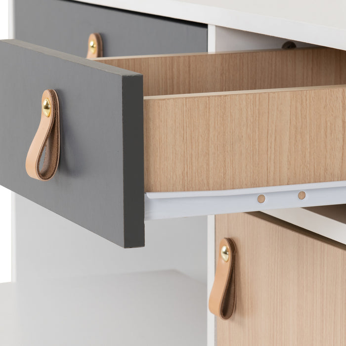 Brooklyn Dressing Table - Oak Effect/ Grey