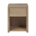 Wickham Ribbed Oak Bedside | 1 Drawer-Cheshire Furniture Outlet