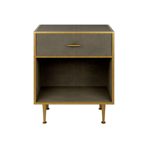 Hampton Bedside Table | Grey Shagreen-Cheshire Furniture Outlet