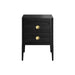 Abberley Bedside | Black | 2 Drawers-Cheshire Furniture Outlet
