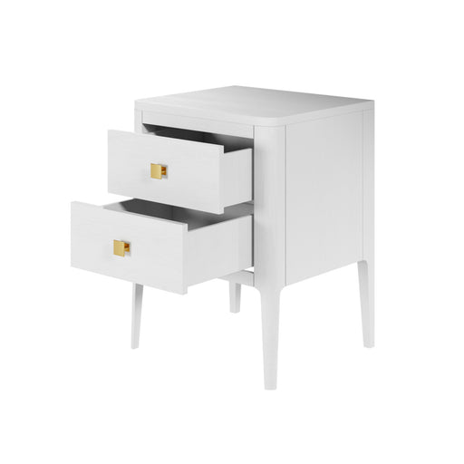 Abberley Bedside | White | 2 Drawers-Cheshire Furniture Outlet