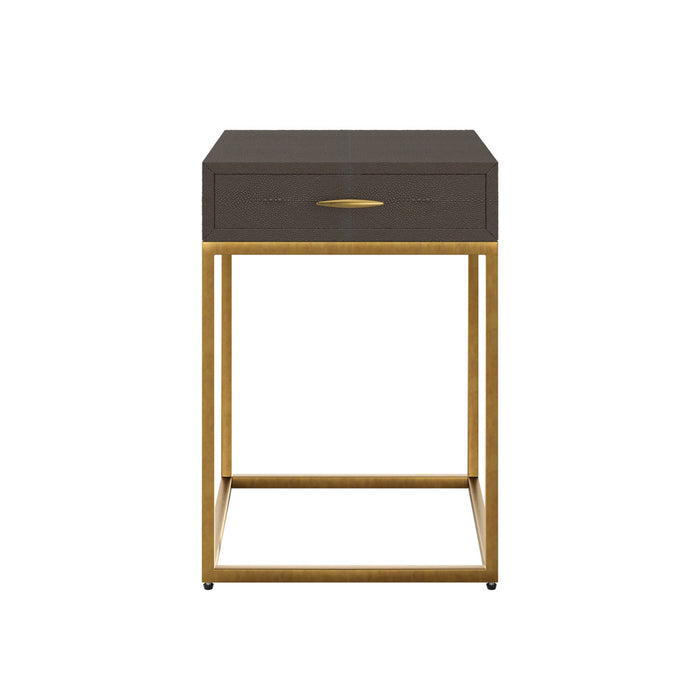 Hampton Bedside | Brown Shagreen-Cheshire Furniture Outlet