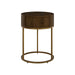 Hampton Bedside | Round Wooden | Brown-Cheshire Furniture Outlet