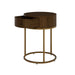 Hampton Bedside | Round Wooden | Brown-Cheshire Furniture Outlet