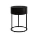 Hampton Bedside | Round Wooden | Black-Cheshire Furniture Outlet