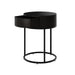 Hampton Bedside | Round Wooden | Black-Cheshire Furniture Outlet