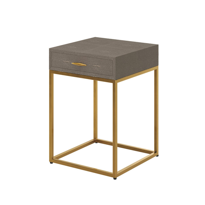 Hampton Bedside | Grey Shagreen-Cheshire Furniture Outlet