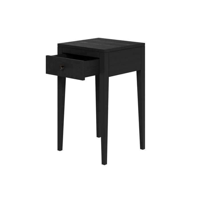 Radford Bedside | Black | 1 Drawer-Cheshire Furniture Outlet