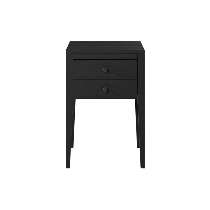 Radford Bedside | Black | 2 Drawers-Cheshire Furniture Outlet