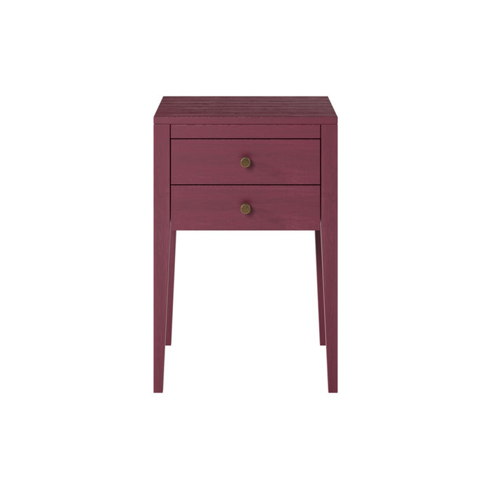 Radford Bedside | Red | 2 Drawers-Cheshire Furniture Outlet