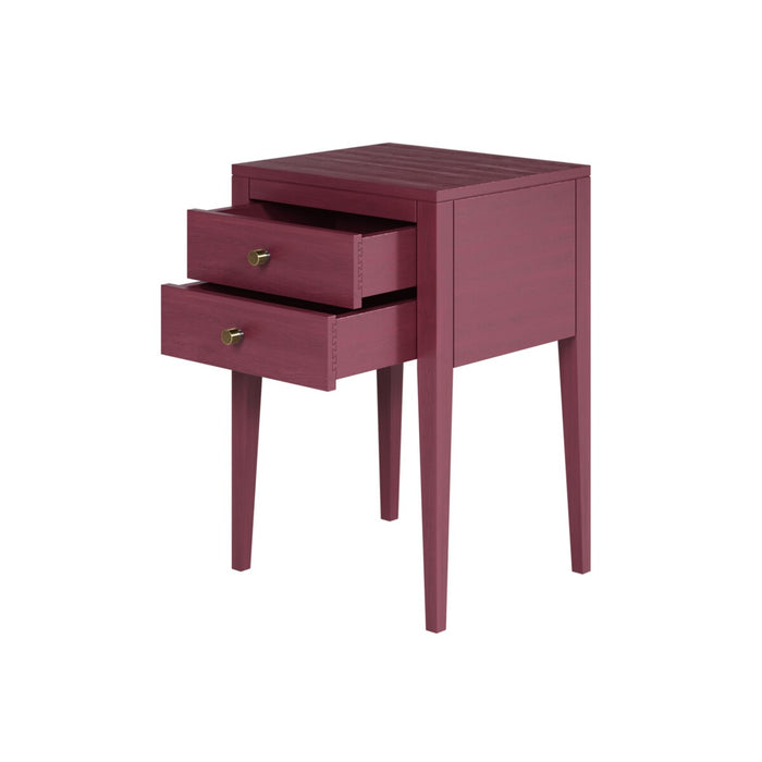 Radford Bedside | Red | 2 Drawers-Cheshire Furniture Outlet