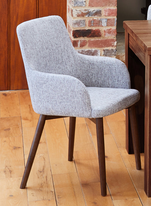 Walnut Light Grey Chair (Pack of two)
