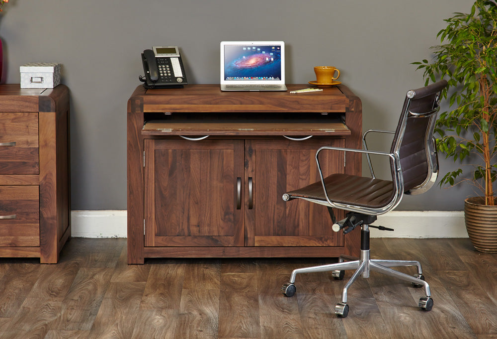 Shiro Walnut Hidden Home Office