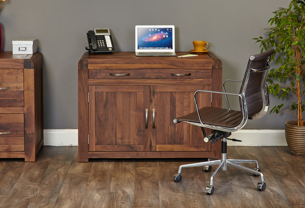 Shiro Walnut Hidden Home Office