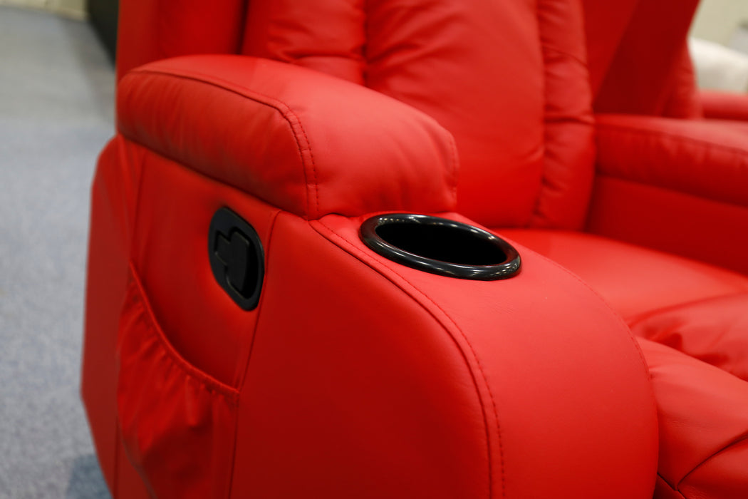 Crimson Manual Recliner Armchair With Heat And Massage-Cheshire Furniture Outlet