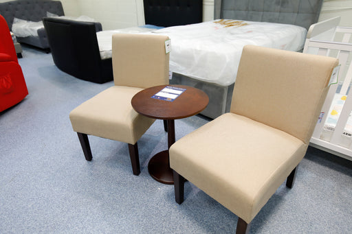 Warm Beige Duo Table and Chairs-Cheshire Furniture Outlet