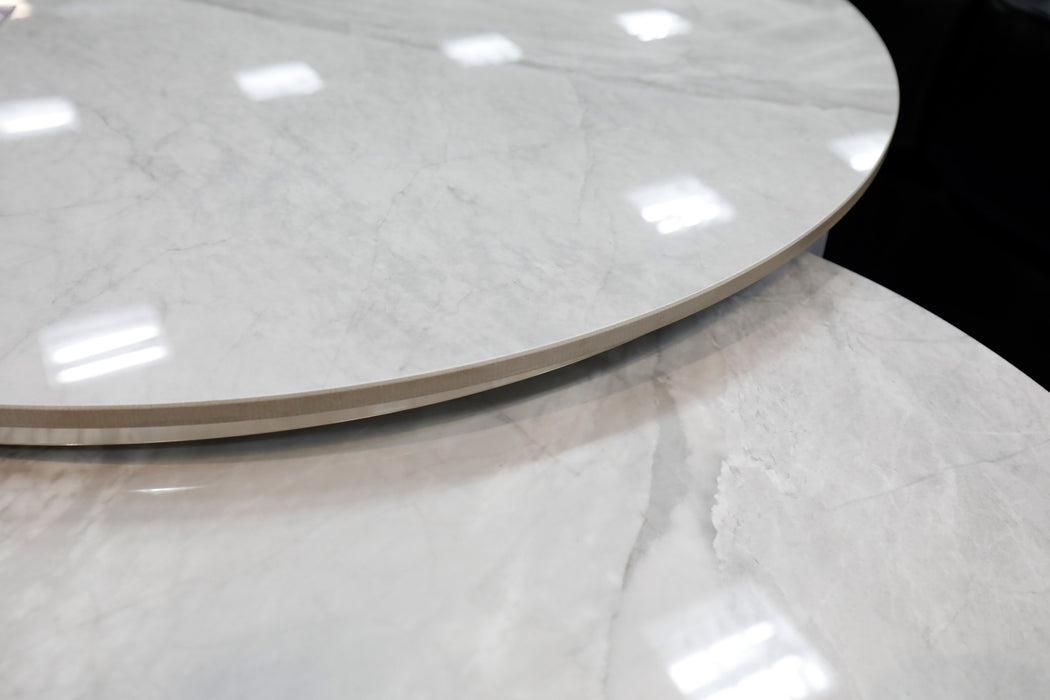 White Marble Serenity Nest Of Tables-Cheshire Furniture Outlet