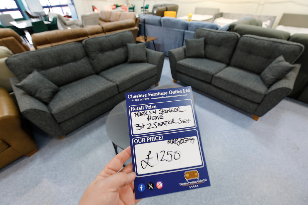 Charcoal Relax 3 & 2 Sofa