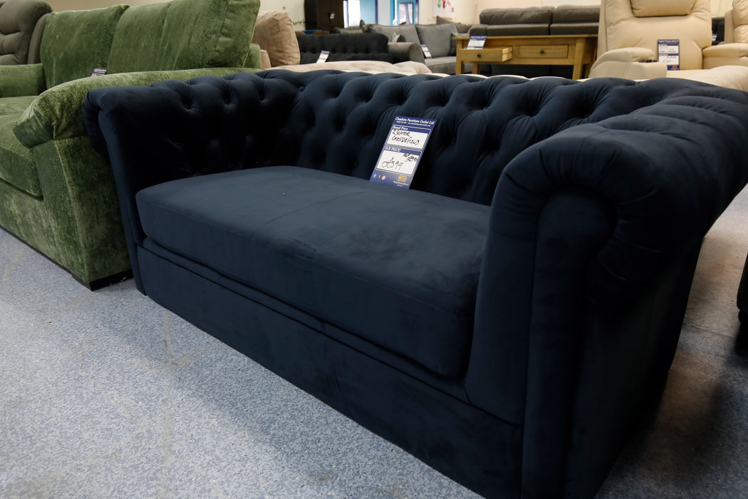 Deep Marine Chesterfield Sofa