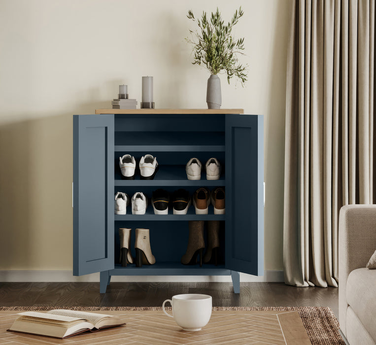 Signature Blue Shoe Storage Cupboard