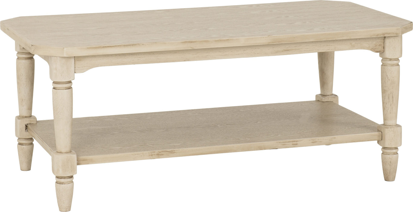 Chantilly French Style Wooden Coffee Table, Cream