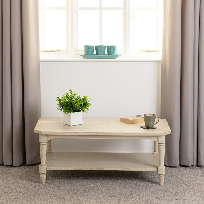 Chantilly French Style Wooden Coffee Table, Cream