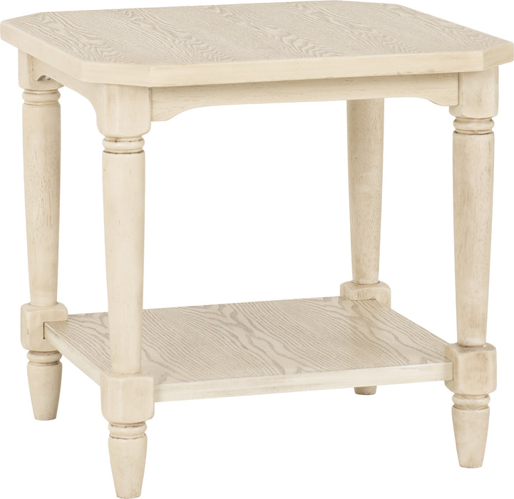 Chantilly French Style Wooden Side Table with Curved Legs