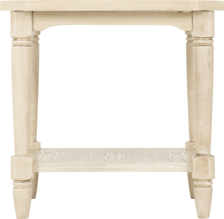 Chantilly French Style Wooden Side Table with Curved Legs