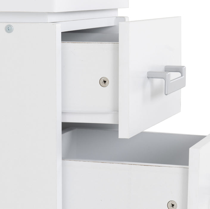 Charles 2 Drawer Bedside Chest - White