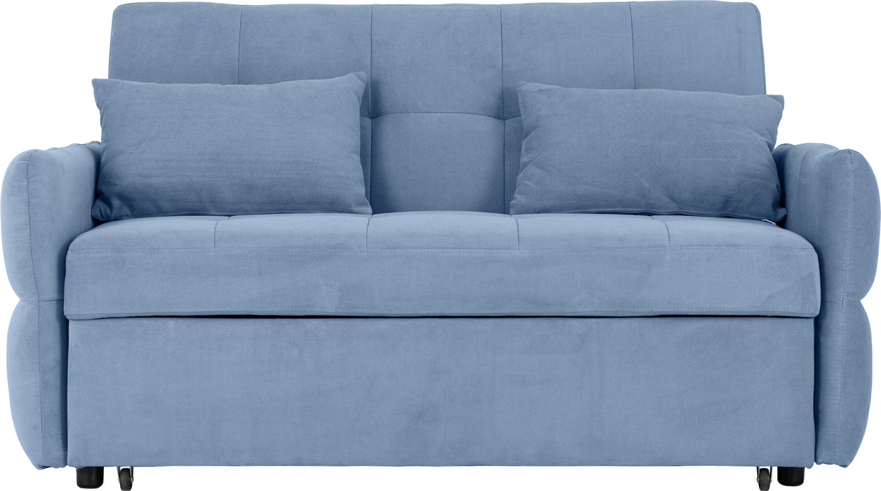 Chelsea 2 Seater Sofa Bed, Blue Fabric
