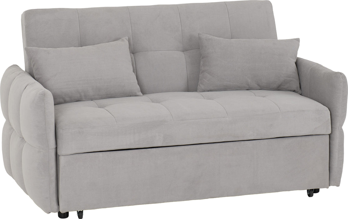 Chelsea 2 Seater Sofa Bed, Silver Grey Fabric