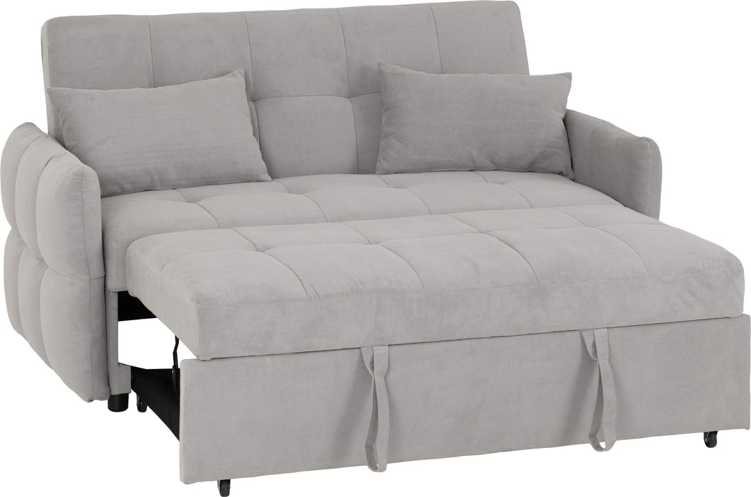 Chelsea 2 Seater Sofa Bed, Silver Grey Fabric