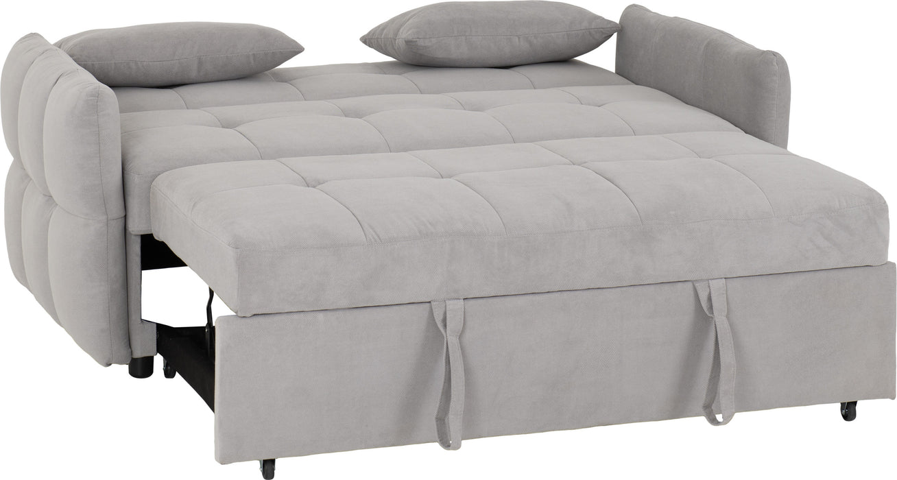 Chelsea 2 Seater Sofa Bed, Silver Grey Fabric