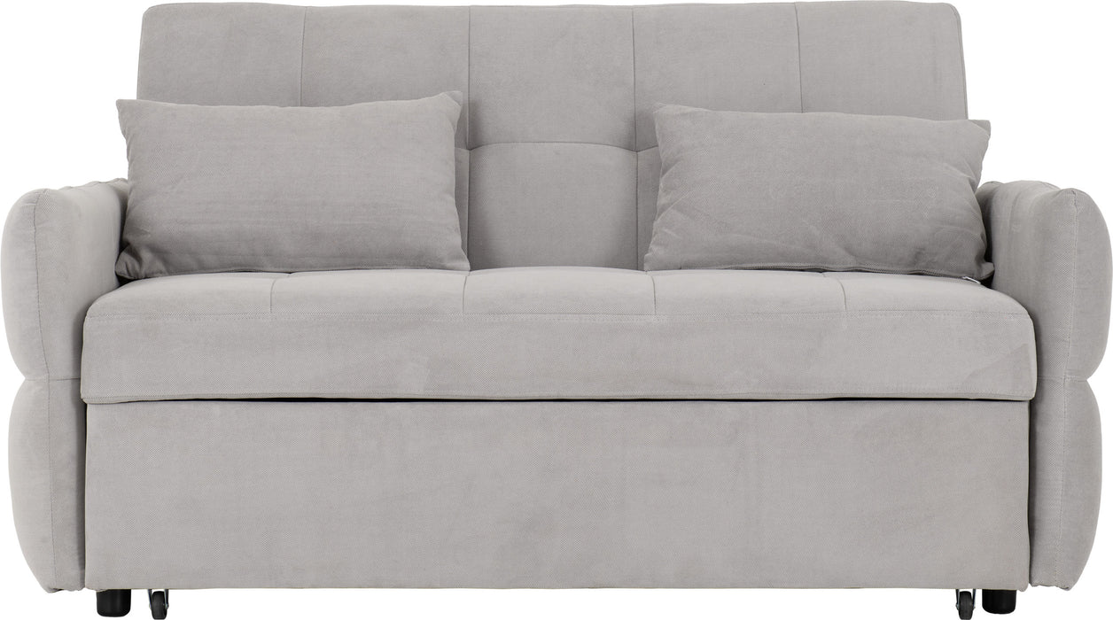 Chelsea 2 Seater Sofa Bed, Silver Grey Fabric