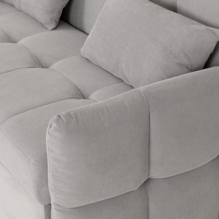 Chelsea 2 Seater Sofa Bed, Silver Grey Fabric
