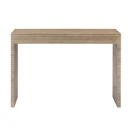 Wickham Ribbed Oak Console Table-Cheshire Furniture Outlet