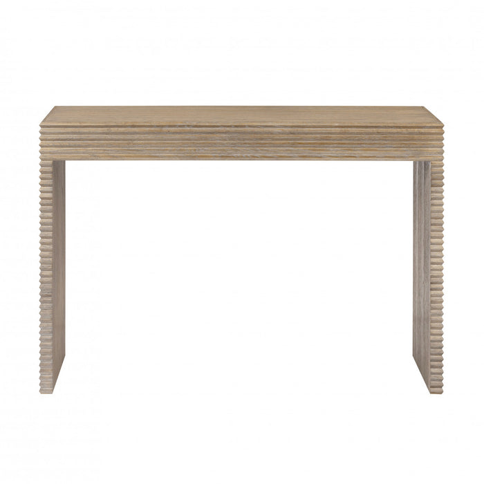 Wickham Ribbed Oak Console Table-Cheshire Furniture Outlet
