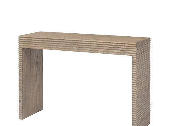 Wickham Ribbed Oak Console Table-Cheshire Furniture Outlet